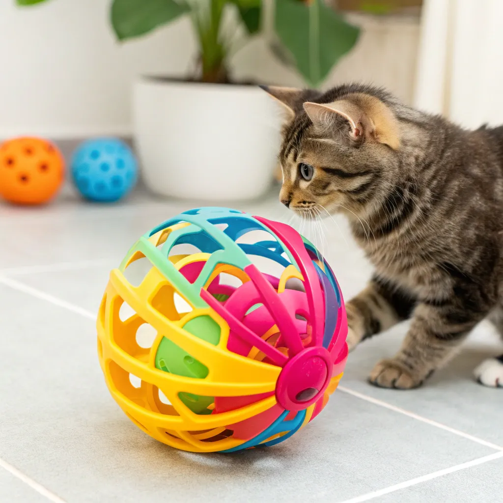 Colorful toy for cats